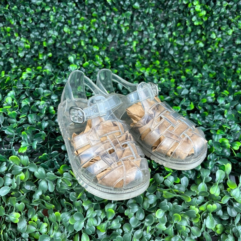 GAP CLEAR JELLY SANDALS CLASSIC FISHERMAN STYLE SIZE 7 TODDLER